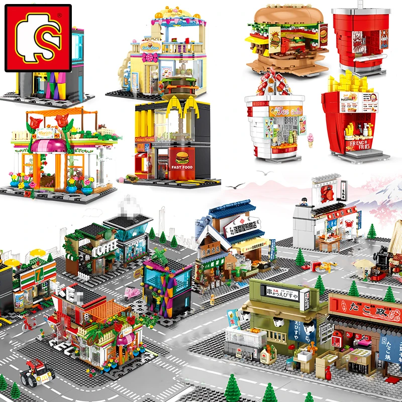 Sembo Blocks Mini Street Ice Retail shops sets house building hamburger restaurant creator city architecture kits pet store
Sembo Blocks Mini Street Ice Retail shops sets house building hamburger restaurant creator city architecture kits pet store