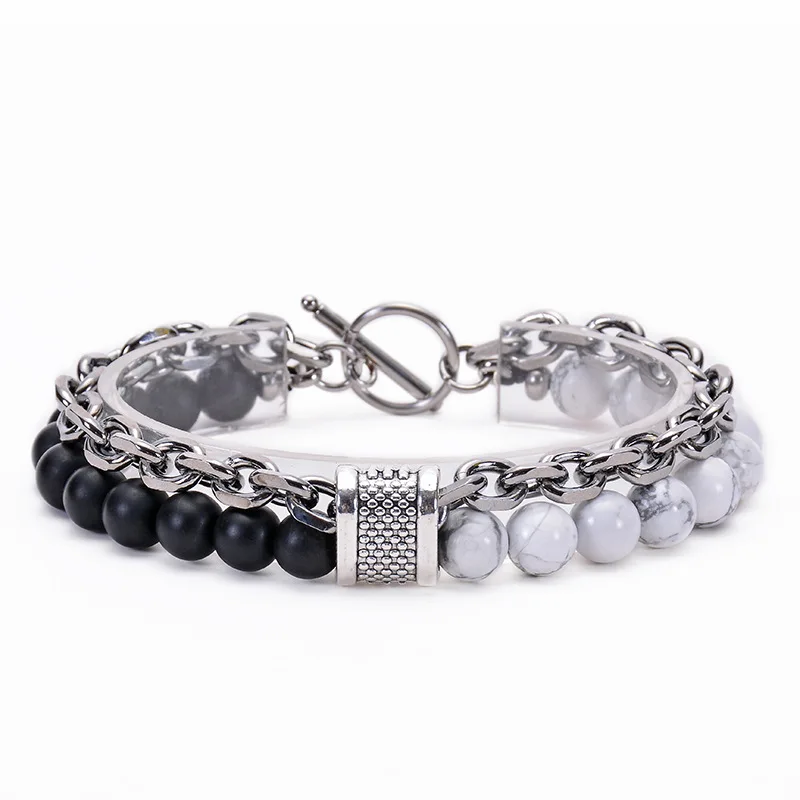 New Fashion 8MM Natural Stone Men's Besded Bracelet Bts Geometric Stainless Steel Beads Bracelet For Men Charm Male Bangle Gift
New Fashion 8MM Natural Stone Men's Besded Bracelet Bts Geometric Stainless Steel Beads Bracelet For Men Charm Male Bangle Gift