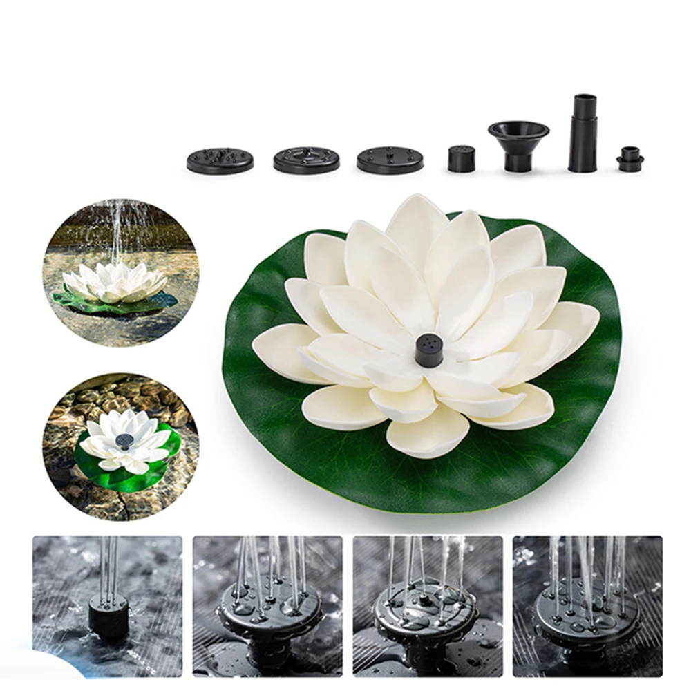 Lotus Shaped Solar fountain Floating Water Pump Solar Lotus Fountain for Pool for Garden Yard Home Garden Decoration
Lotus Shaped Solar fountain Floating Water Pump Solar Lotus Fountain for Pool for Garden Yard Home Garden Decoration
