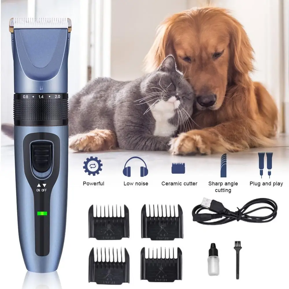 

1Pc New Professional Pet Dog Hair Trimmer Animal Grooming Clippers Cat Cutter Machine Shaver Electric Scissor Clipper 110-240V