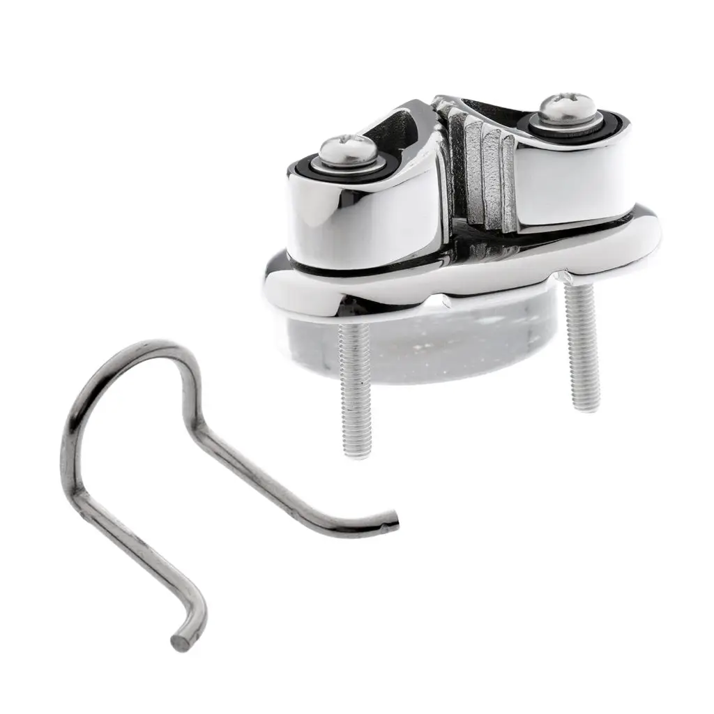 Boat Yacht Cam Cleat with Wire Fairlead - 316 Stainless Steel Hardware 
Boat Yacht Cam Cleat with Wire Fairlead - 316 Stainless Steel Hardware