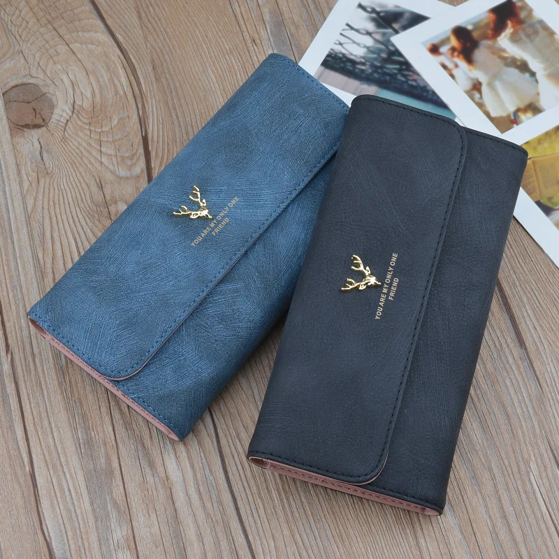 European and American fashion leisure Women's purse with cover long solid color Pu multi card position layered zero wallet
European and American fashion leisure Women's purse with cover long solid color Pu multi card position layered zero wallet