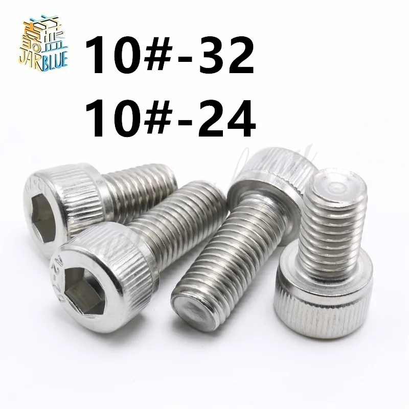 10pcs 10#-24 10#-32 Length 304 Stainless Steel US UNC Coarse Thread Allen Head Screw Cap Hex Hexagon Socket Bolt
10pcs 10#-24 10#-32 Length 304 Stainless Steel US UNC Coarse Thread Allen Head Screw Cap Hex Hexagon Socket Bolt