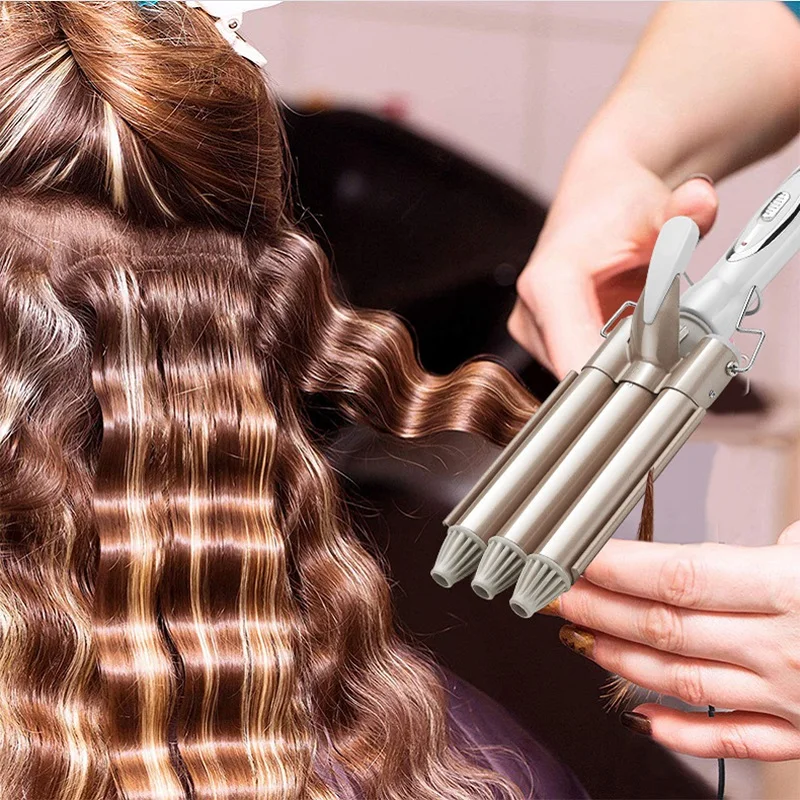 Triple Barrel Hair Curler Curling Iron Hair Crimper Irons Tongs Machine Ceramic Hair Waver Styling Tools Wavy Hair Curler Wand
Triple Barrel Hair Curler Curling Iron Hair Crimper Irons Tongs Machine Ceramic Hair Waver Styling Tools Wavy Hair Curler Wand