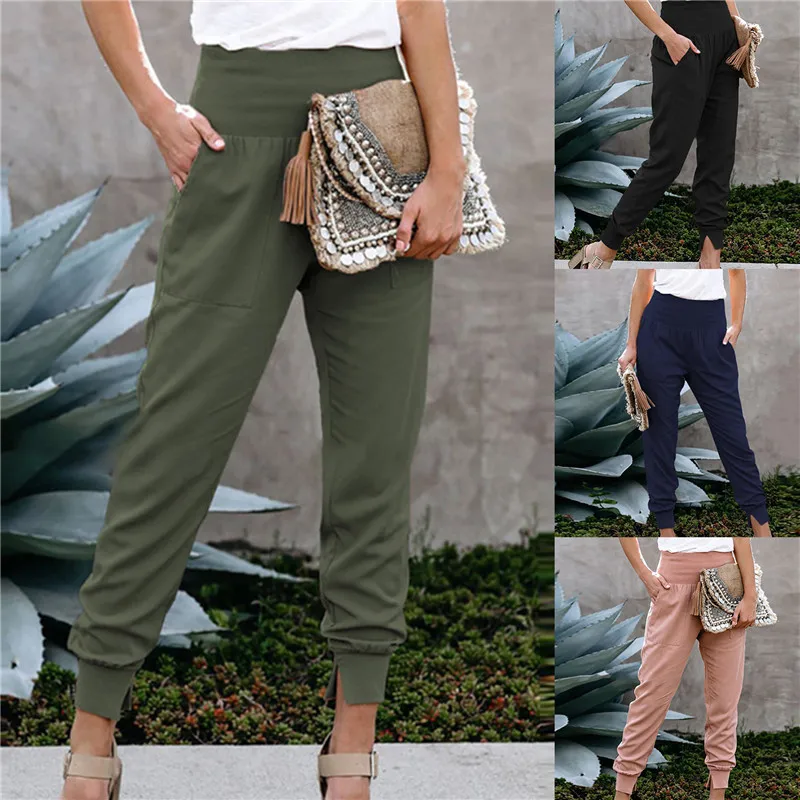 Solid Color Women's High Waisted With Split Hem Pants Autumn And Winter High Waist Casual Loose Trousers
Solid Color Women's High Waisted With Split Hem Pants Autumn And Winter High Waist Casual Loose Trousers