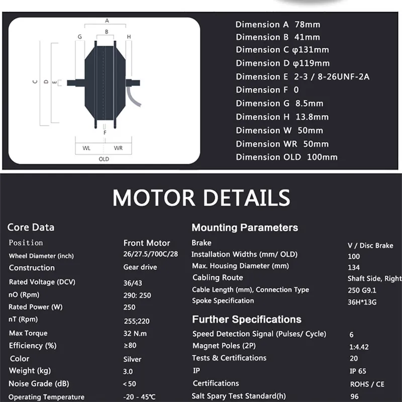 Bafang 500W ebike Motor Wheel 36V Electric Front Wheel Brushless Gear Hub Motor 24''26'' 700C Motor Wheel
Bafang 500W ebike Motor Wheel 36V Electric Front Wheel Brushless Gear Hub Motor 24''26'' 700C Motor Wheel
