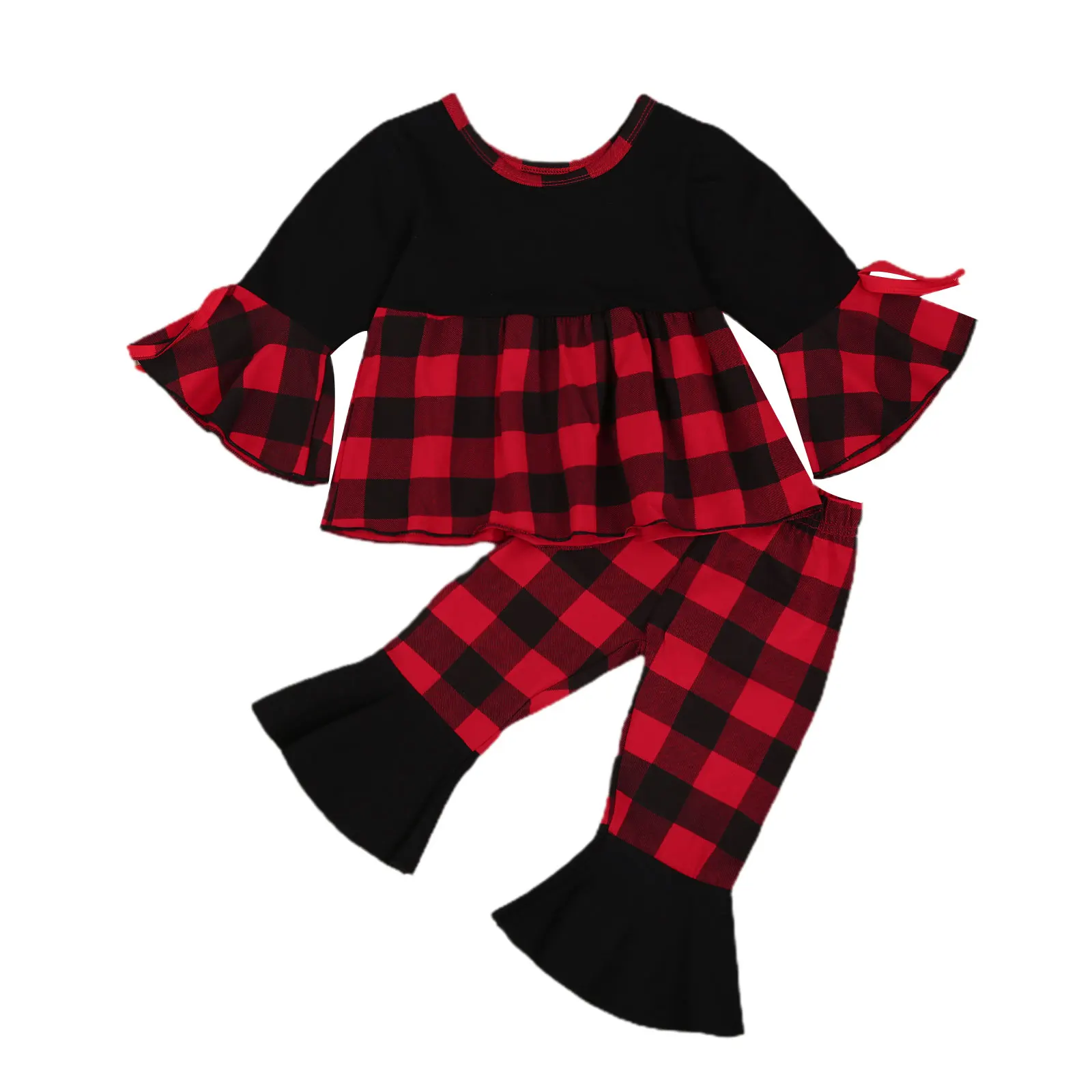 Christmas 0-4Y Infant Baby Girls Clothes Sets Plaid Print Patchwork Ruffles Long Sleeve Dress Tops Pants 2pcs
Christmas 0-4Y Infant Baby Girls Clothes Sets Plaid Print Patchwork Ruffles Long Sleeve Dress Tops Pants 2pcs