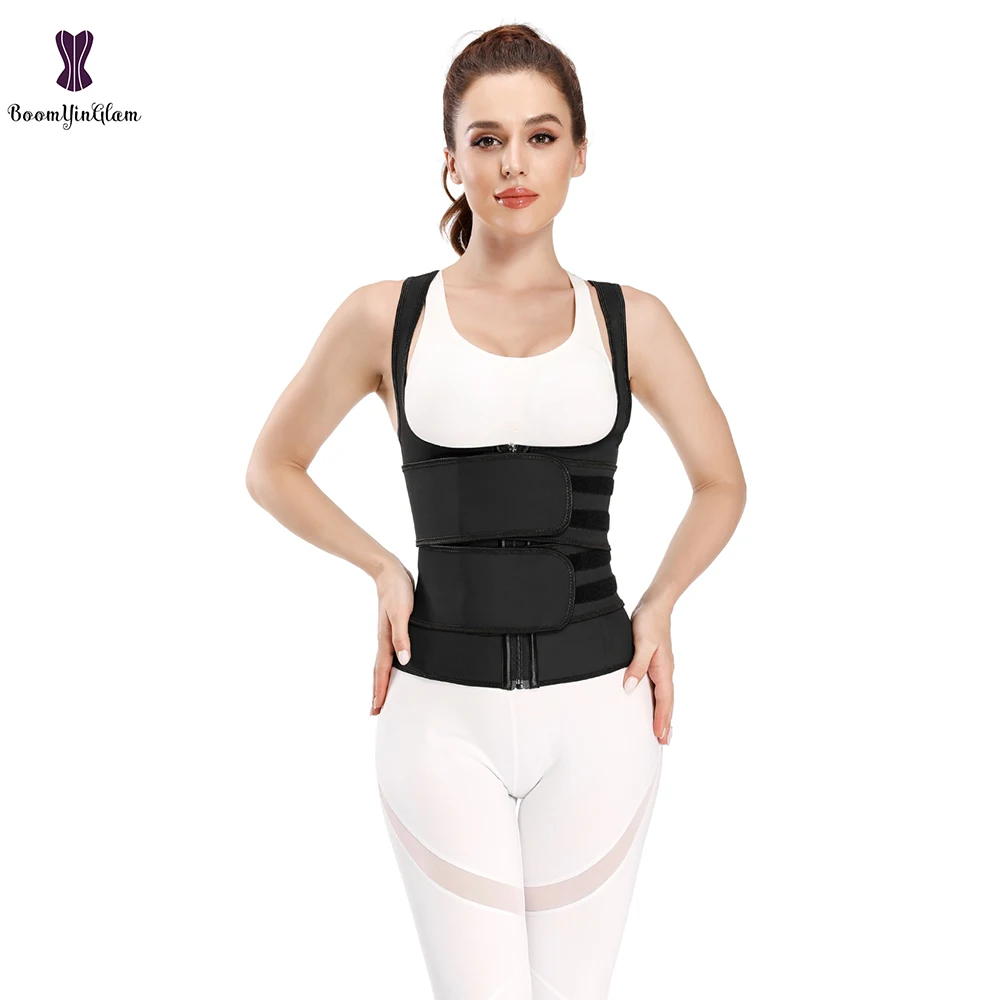 Latex Waist Trainer Corset Vest Front Zipper Double Straps Belts Cincher Trimmer Girdle Black Shapewear #662
Latex Waist Trainer Corset Vest Front Zipper Double Straps Belts Cincher Trimmer Girdle Black Shapewear #662