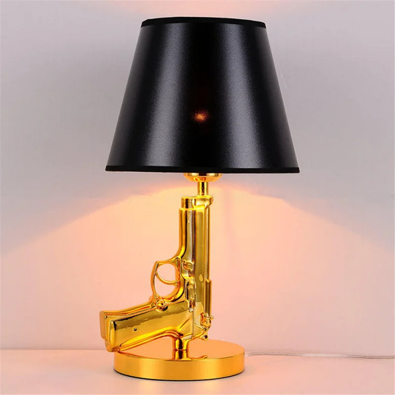 Modern Plated AK47 Gun Floor lamp Classical Gold Silver 18K LED Corner Light for Living Room Bedroom Bedside Lamp | Освещение