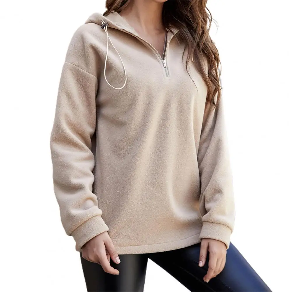 Women Oversized Hoodie Zipper Sweatshirt Khaki Color Casual Hooded Long Sleeve Polyester Pullover Tops Sweatshirt Outwear
Women Oversized Hoodie Zipper Sweatshirt Khaki Color Casual Hooded Long Sleeve Polyester Pullover Tops Sweatshirt Outwear