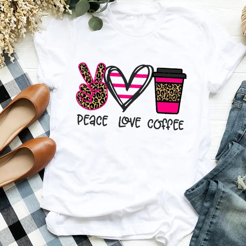 Women Lady Leopard Love Coffee Fashion 90s Clothing Print Womens Clothes Shirt T Tee for Tshirt Female Top Graphic T-shirt
Women Lady Leopard Love Coffee Fashion 90s Clothing Print Womens Clothes Shirt T Tee for Tshirt Female Top Graphic T-shirt