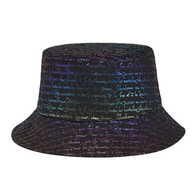 New street fashion trend bronzing letter fisherman hat men and women bucket hat plain weave high quality satin gear sun hat
New street fashion trend bronzing letter fisherman hat men and women bucket hat plain weave high quality satin gear sun hat