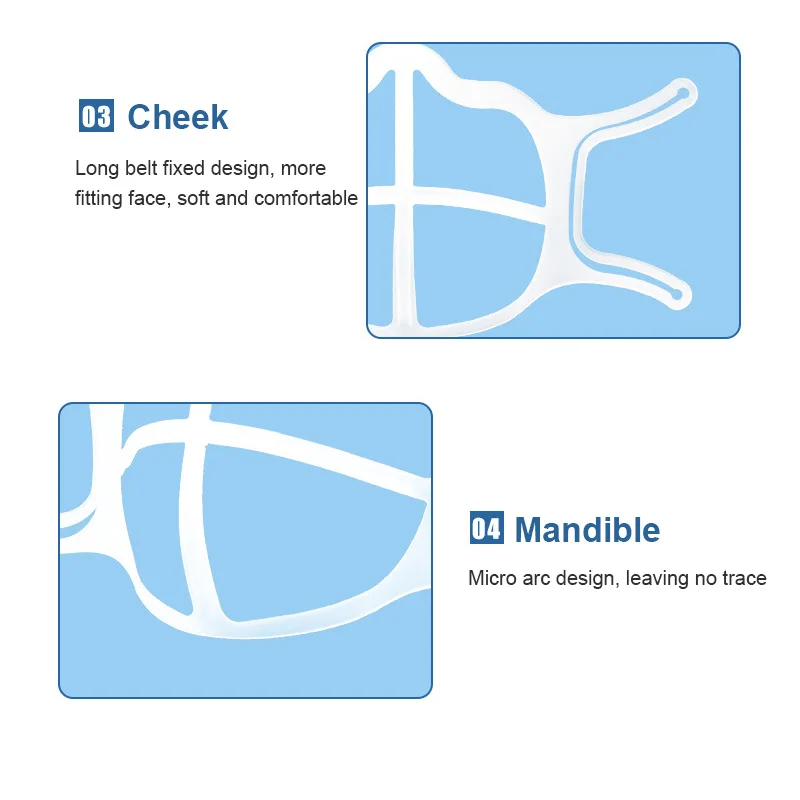 1PC 3D Mouth Mask Silicone Support Frame Large Ventilation Space Mask Holder Breathable Valve Mask Inner Cushion Bracket Mask
1PC 3D Mouth Mask Silicone Support Frame Large Ventilation Space Mask Holder Breathable Valve Mask Inner Cushion Bracket Mask
