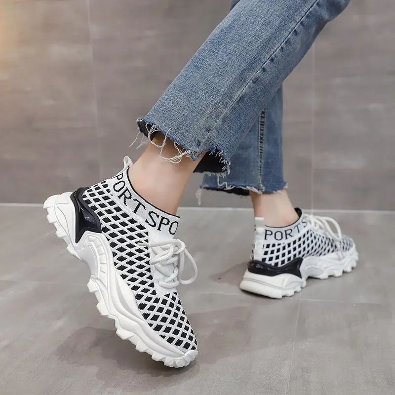 Fashion Round Toe Socks Shoes Breathable Mesh Running Shoes Women Platform Sneakers Woman Sport Casual Shoes Zapatillas Mujer
Fashion Round Toe Socks Shoes Breathable Mesh Running Shoes Women Platform Sneakers Woman Sport Casual Shoes Zapatillas Mujer