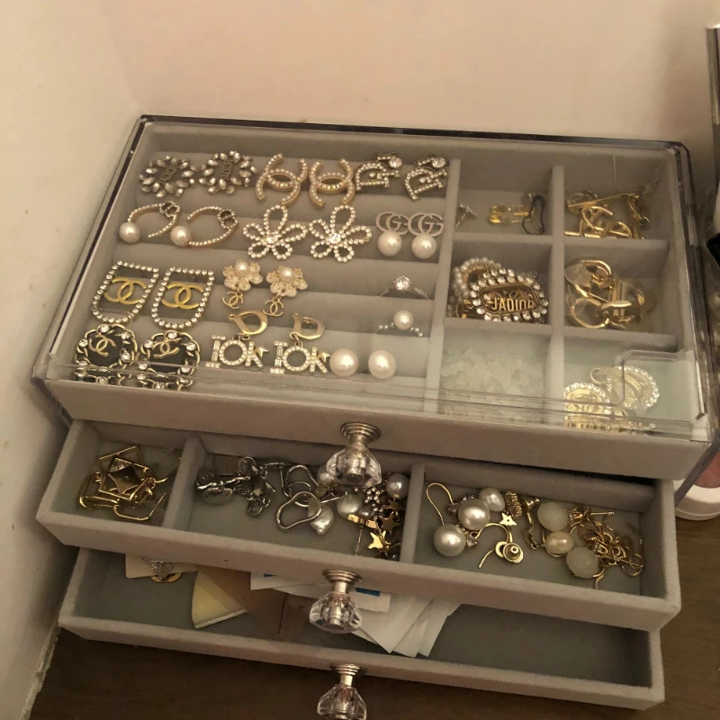 Flannelette Jewelry Storage Box Jewelry Earring Necklace Display Sorting Box Simple Earrings Watch Storage Rack
Flannelette Jewelry Storage Box Jewelry Earring Necklace Display Sorting Box Simple Earrings Watch Storage Rack