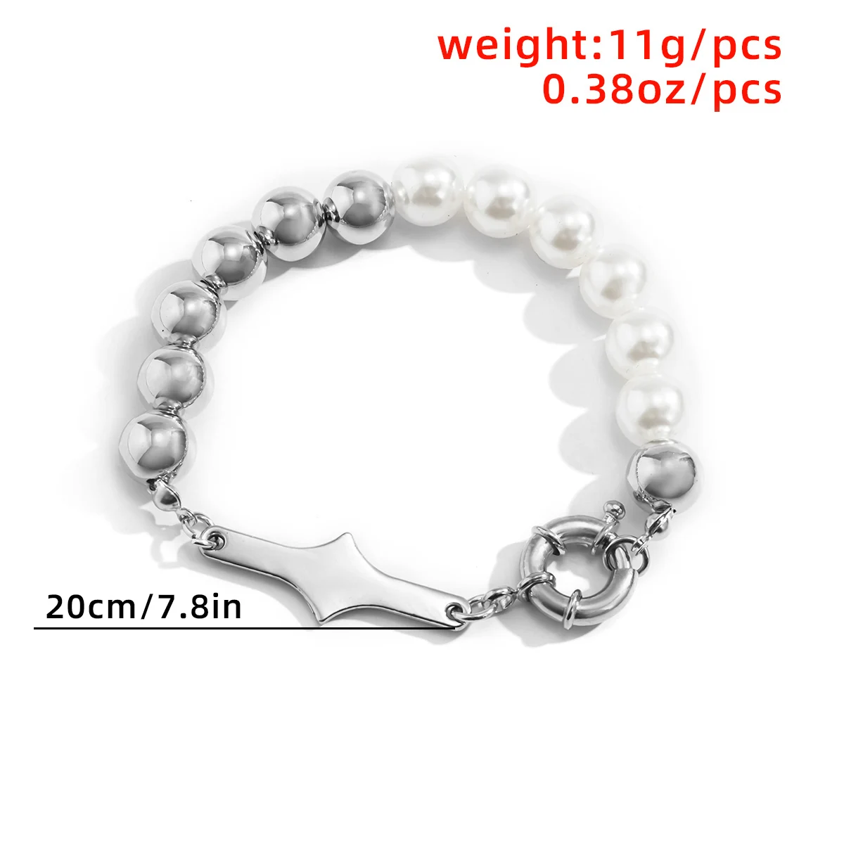 Punk Plastic Beaded Couple Bracelets Bangles Fashion Geometric Circle Clasp Jewelry Gothic Imitation Pearls Chain Link Bracelet
Punk Plastic Beaded Couple Bracelets Bangles Fashion Geometric Circle Clasp Jewelry Gothic Imitation Pearls Chain Link Bracelet