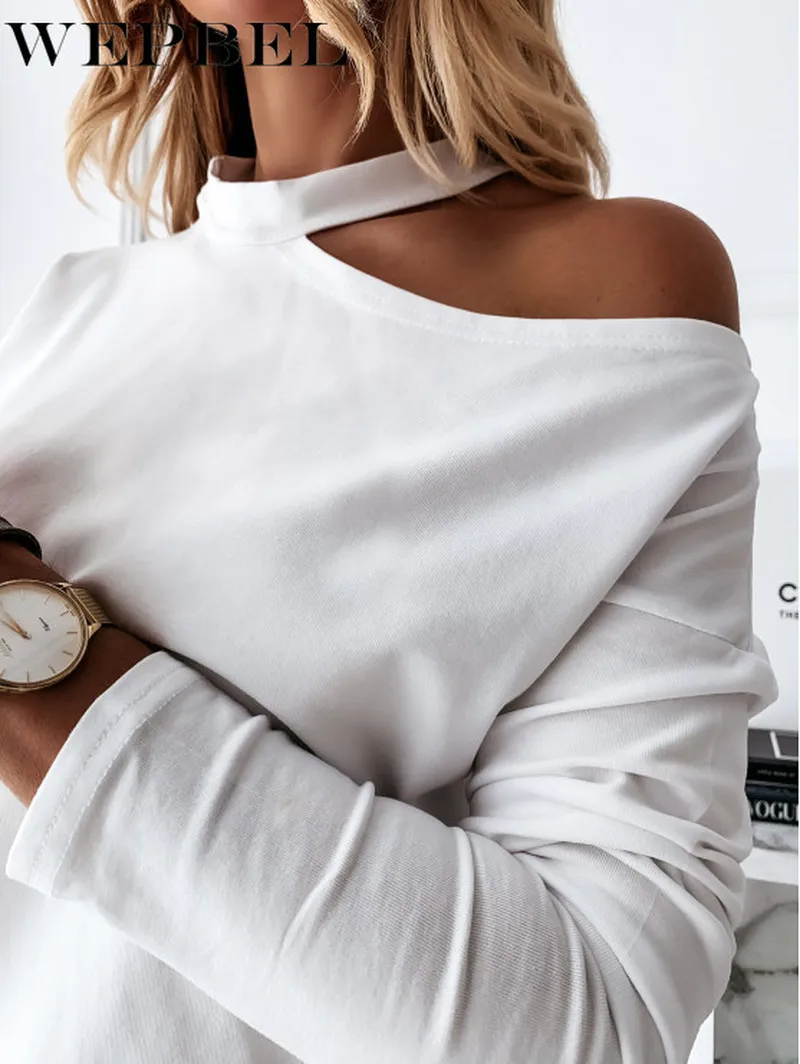 Mandylandy Women Autumn Winter Loose Chiffon Shirt Top Casual Lady Elegant Pathwork Solid Color Long Sleeve Halter T-shirt
Mandylandy Women Autumn Winter Loose Chiffon Shirt Top Casual Lady Elegant Pathwork Solid Color Long Sleeve Halter T-shirt