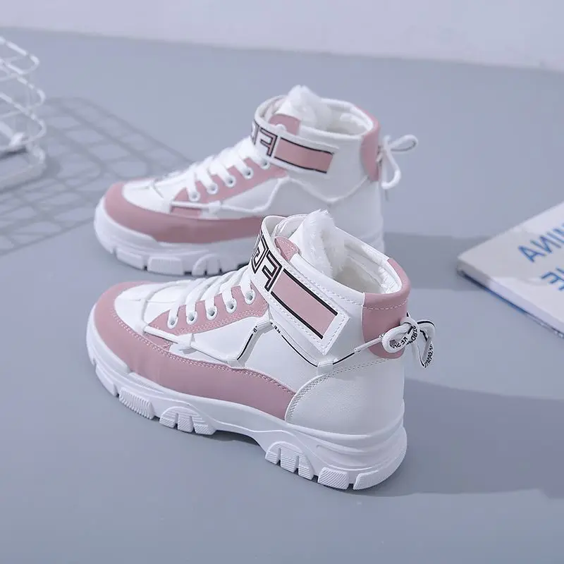 Pu Leather Casual Sneakers Women Autumn Winter Warm Plush Flat Lace Up Cotton Waterproof Bowknot Ankle Boots Zapatos De Mujer
Pu Leather Casual Sneakers Women Autumn Winter Warm Plush Flat Lace Up Cotton Waterproof Bowknot Ankle Boots Zapatos De Mujer