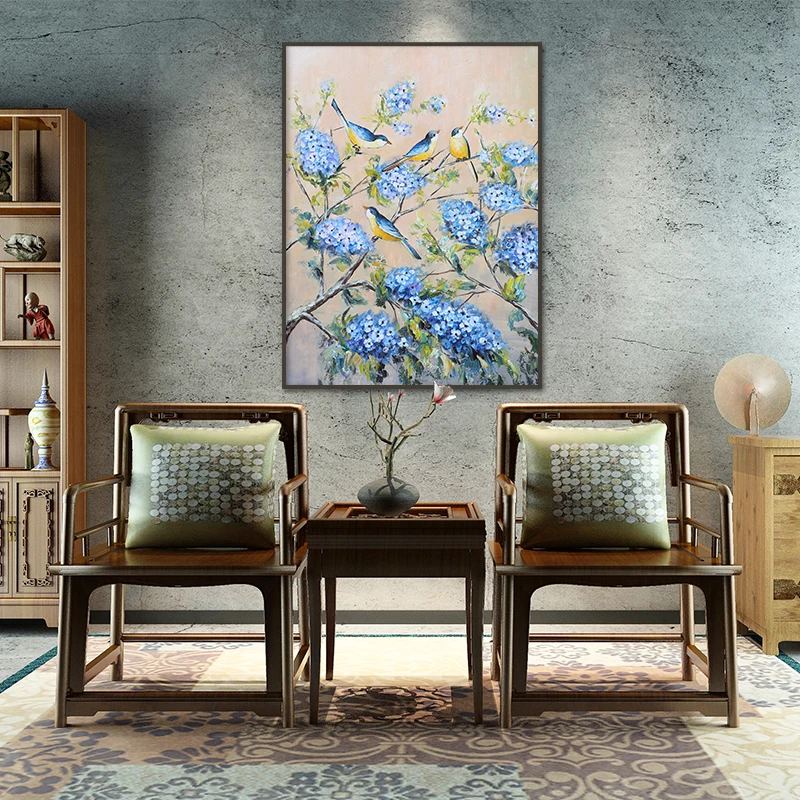 Chinese Pastoral Style Flower Blooming Canvas Painting Vintage Blue Bird Print Poster Home Wall Art Decor Living Room Decoration
Chinese Pastoral Style Flower Blooming Canvas Painting Vintage Blue Bird Print Poster Home Wall Art Decor Living Room Decoration