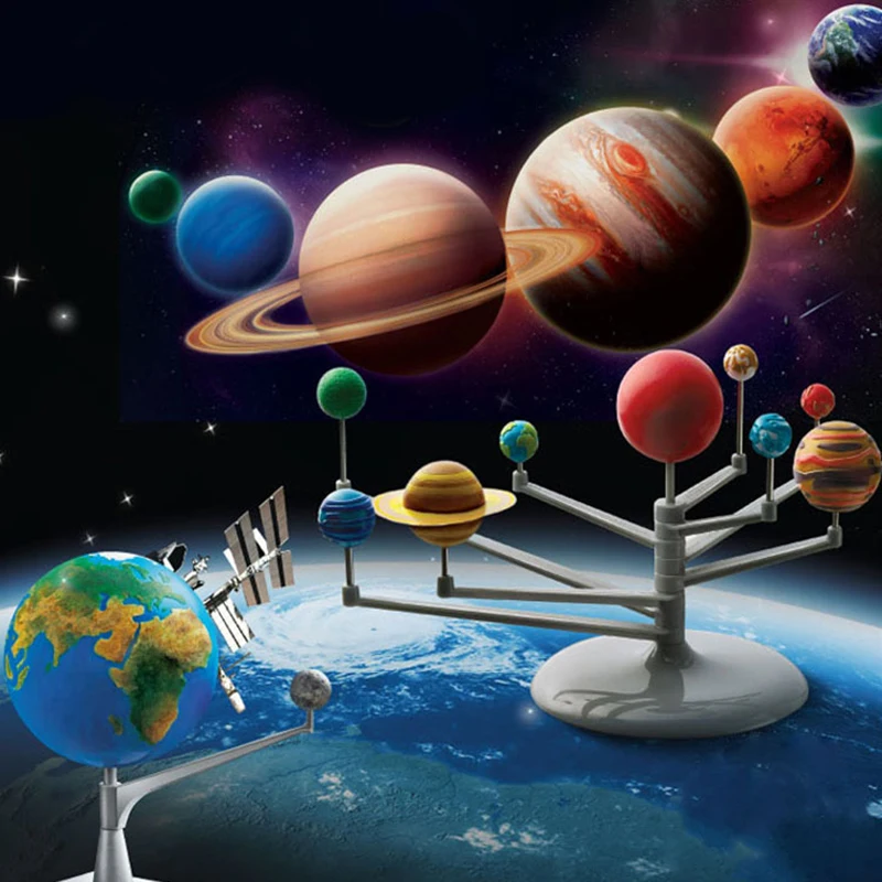 Science&Technology Small Manufacture Nine Planet Models DIY Assembled Solar System Astronomical Kids Experimental Teaching Aids
Science&Technology Small Manufacture Nine Planet Models DIY Assembled Solar System Astronomical Kids Experimental Teaching Aids