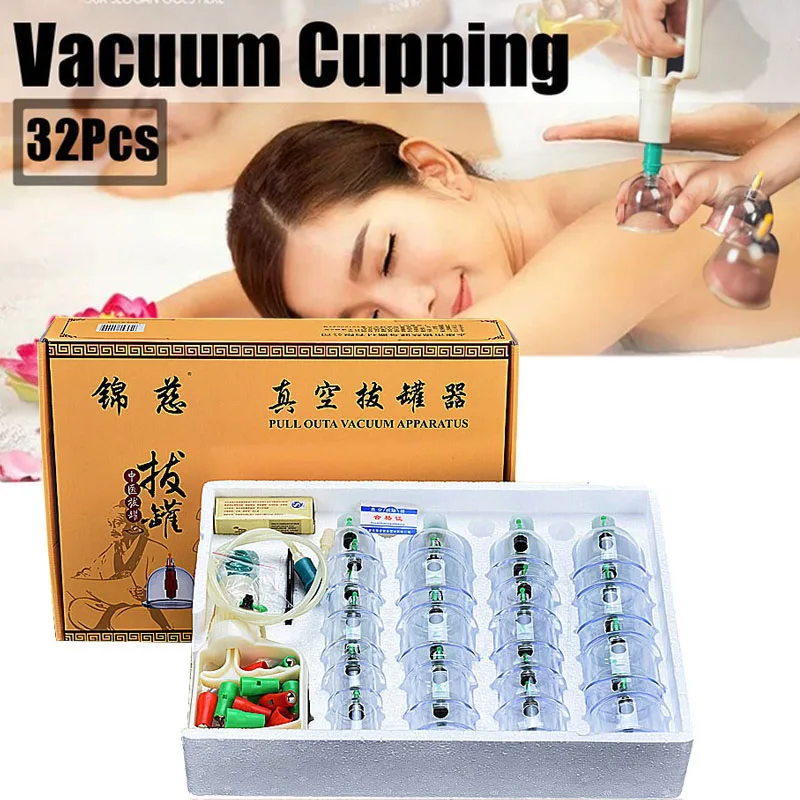 32 Jars Cupping Therapy Set Chinese Medicine Cupping Vacuum Cans Physiotherapy Gua Sha anti-cellulite Therapy ventosa Massager
32 Jars Cupping Therapy Set Chinese Medicine Cupping Vacuum Cans Physiotherapy Gua Sha anti-cellulite Therapy ventosa Massager
