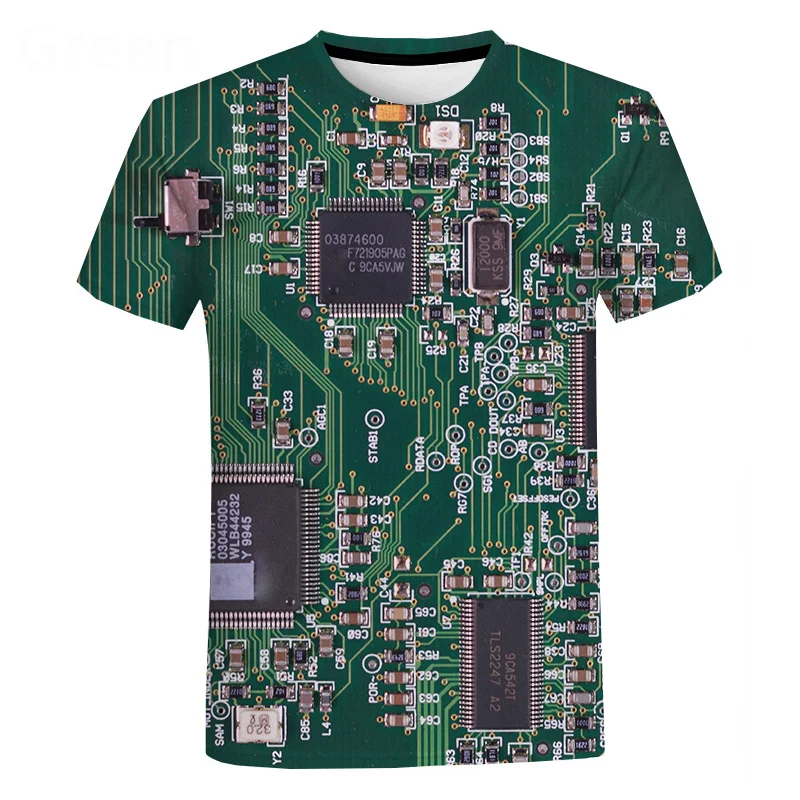 Electronic Chip Printed Circuit Board Hip-Hop T-Shirt For Men And Women 3d Printing Oversized T-Shirt Style Summer Tops For Men
Electronic Chip Printed Circuit Board Hip-Hop T-Shirt For Men And Women 3d Printing Oversized T-Shirt Style Summer Tops For Men