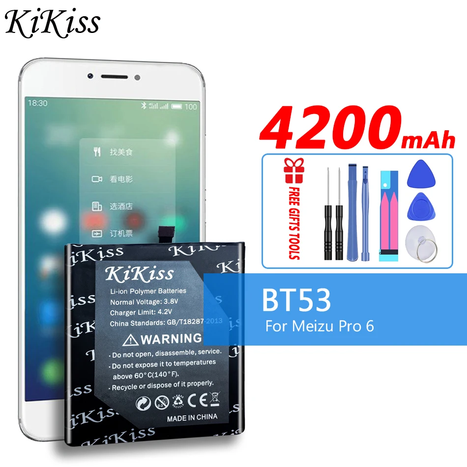 Аккумулятор большой мощности 4200 мА · ч для Meizu PRO6 BT53 Smart мобильный телефон, для Meizu Meizy PRO 6 BT53 PRO 6s Pro 6S BT53S + бесплатный инструмент
Аккумулятор большой мощности 4200 мА · ч для Meizu PRO6 BT53 Smart мобильный телефон, для Meizu Meizy PRO 6 BT53 PRO 6s Pro 6S BT53S + бесплатный инструмент