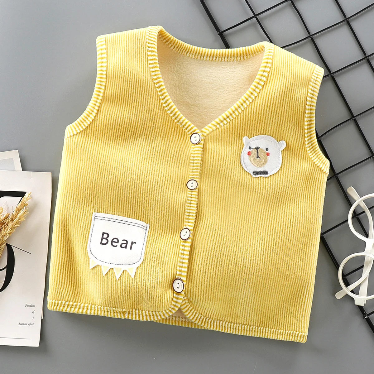 Fleece Vest For Girls High Collar Printed Waistcoats Baby Cotton Soft Sleeveless Jackets Children Clothing Autumn Winte
Fleece Vest For Girls High Collar Printed Waistcoats Baby Cotton Soft Sleeveless Jackets Children Clothing Autumn Winte