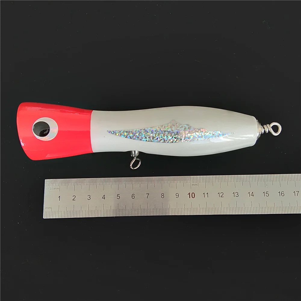 1PC 15cm 70g Wooden fishing lure Topwater popper Handmade Fishing Trolling Baits GT Surface Popping Lures durable swimbait 
1PC 15cm 70g Wooden fishing lure Topwater popper Handmade Fishing Trolling Baits GT Surface Popping Lures durable swimbait