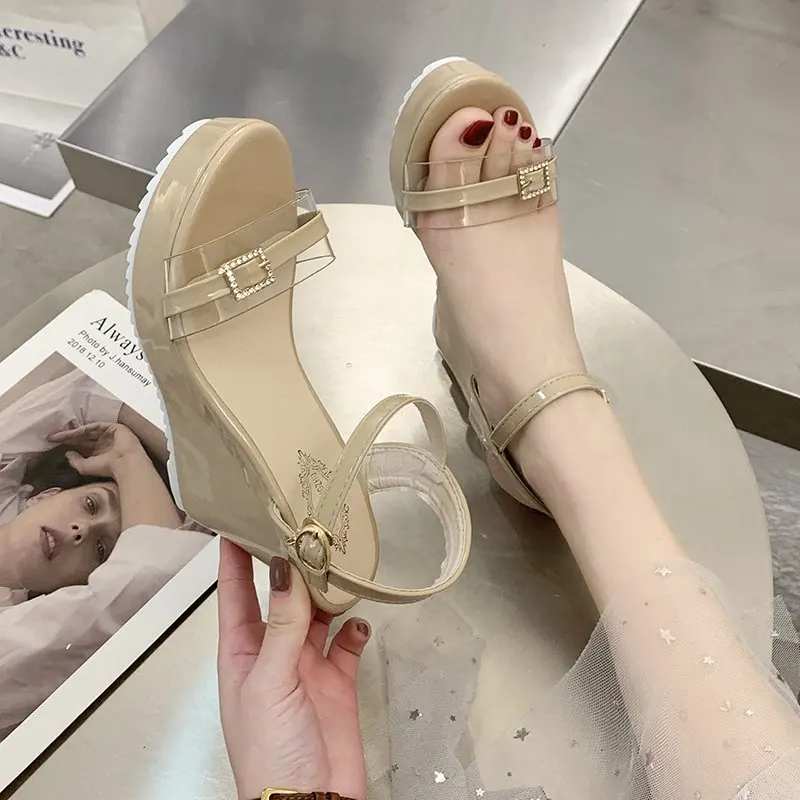 Size 35-40 2021 Novelty Summer Women's Sandals Women's Wedge Super High Heels Women's Matching Daily Dress Shoes Rhinestone W003
Size 35-40 2021 Novelty Summer Women's Sandals Women's Wedge Super High Heels Women's Matching Daily Dress Shoes Rhinestone W003