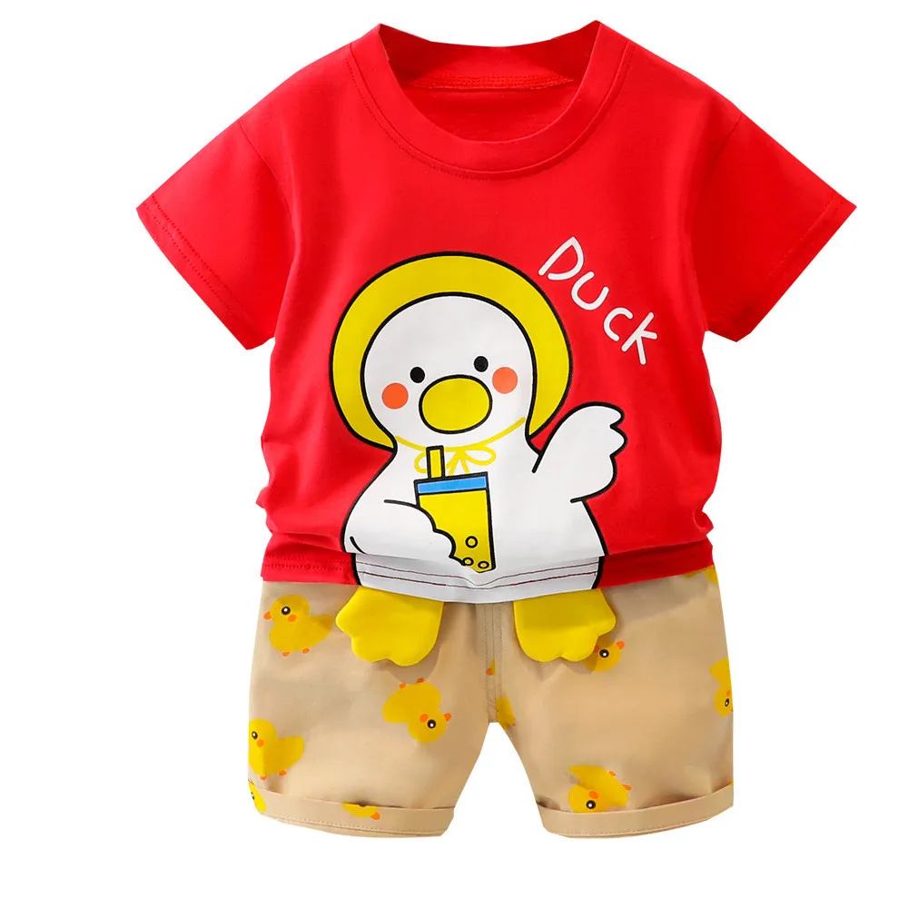 Summer New Design Duck Newborn Boy Sets O-neck Collar Tops+ Printed Pants Baby Toddlers Cute Infant Outfits Fashion Cloth Set
Summer New Design Duck Newborn Boy Sets O-neck Collar Tops+ Printed Pants Baby Toddlers Cute Infant Outfits Fashion Cloth Set