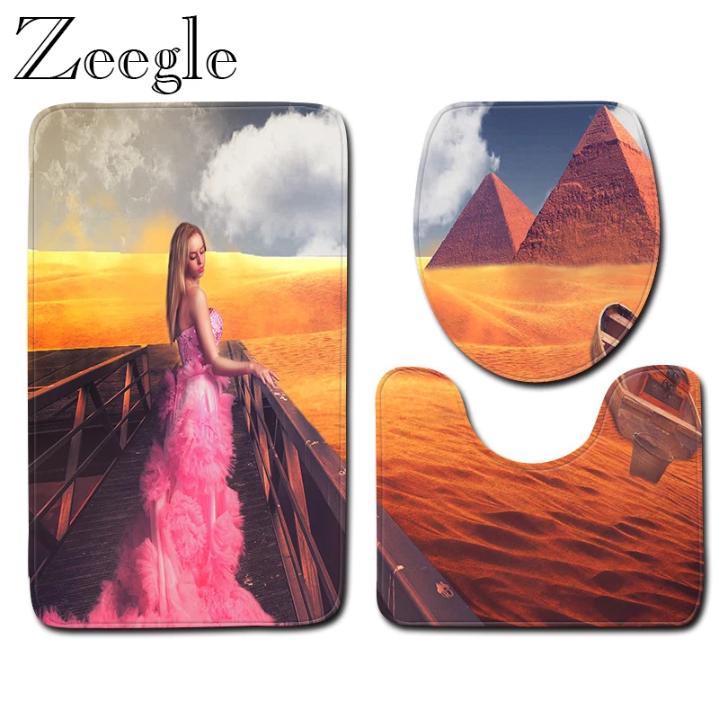 Zeegle Bath Mat Set Non-slip Bathroom Mats Shower Rug Absorbent Foot Mat Toilet Rug 3D Printed Bathroom Carpet Set
Zeegle Bath Mat Set Non-slip Bathroom Mats Shower Rug Absorbent Foot Mat Toilet Rug 3D Printed Bathroom Carpet Set