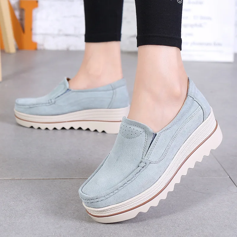 Fashion Woman Platform Sneakers Women Flats Shoes Cow Suede Genuine Leather Ladies Loafers Moccasins Shoes Female Creepers
Fashion Woman Platform Sneakers Women Flats Shoes Cow Suede Genuine Leather Ladies Loafers Moccasins Shoes Female Creepers