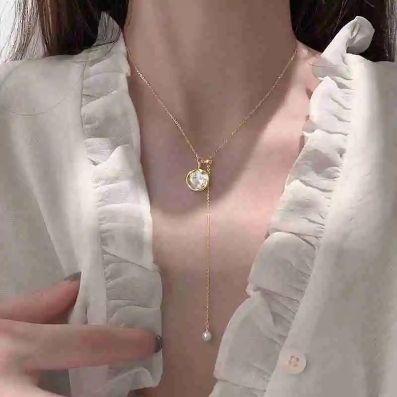 Sterling Round Shell Necklace For Women Tassel Pearl Chain Clavicle Jewelry Necklace V9Q8
Sterling Round Shell Necklace For Women Tassel Pearl Chain Clavicle Jewelry Necklace V9Q8