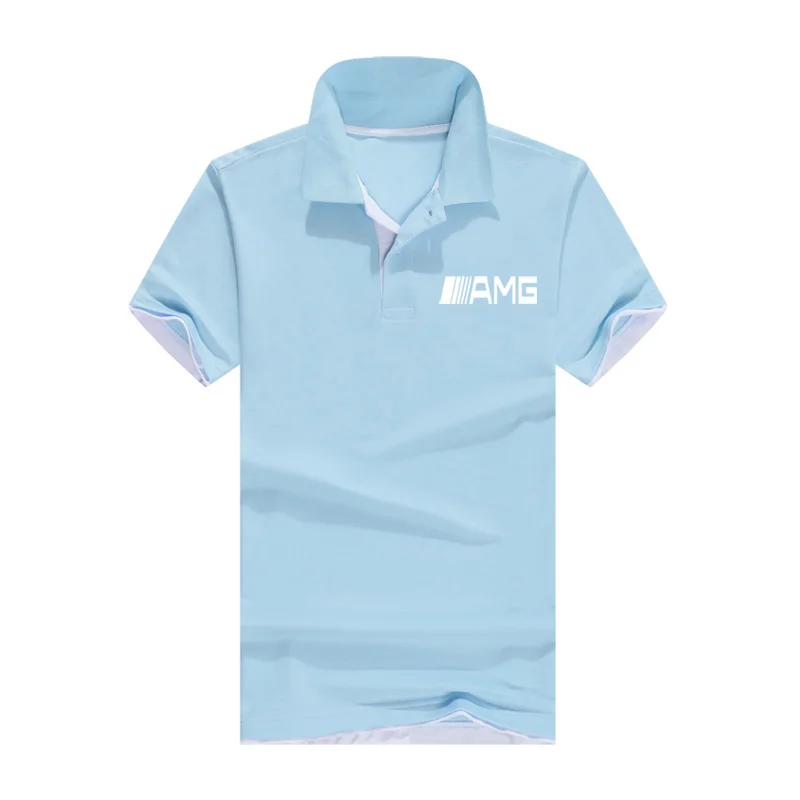 2021 New Summer Casual Polo Shirt Men's Short Sleeve Lapel Slim Polo Shirt Casual Business Polo Shirt Men's Large Size
