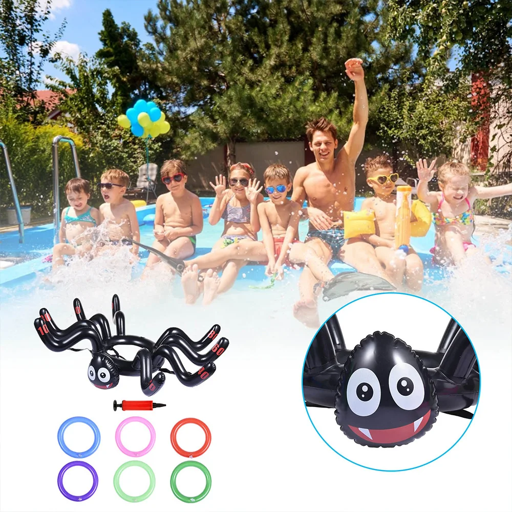 New Inflatable Spider Pool Ring Toss Game Floating Ring Toy For Party Interaction Game Holiday Outdoor Fun Throwing Game Toys
New Inflatable Spider Pool Ring Toss Game Floating Ring Toy For Party Interaction Game Holiday Outdoor Fun Throwing Game Toys