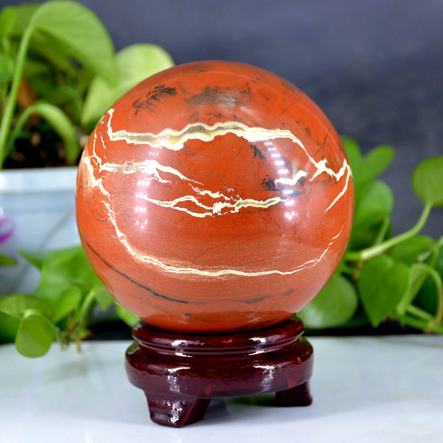 Natural RedJasper Quartz Sphere Ball Healing Home Decoration Stone Study Room Decoratio Furnishing Articles
Natural RedJasper Quartz Sphere Ball Healing Home Decoration Stone Study Room Decoratio Furnishing Articles