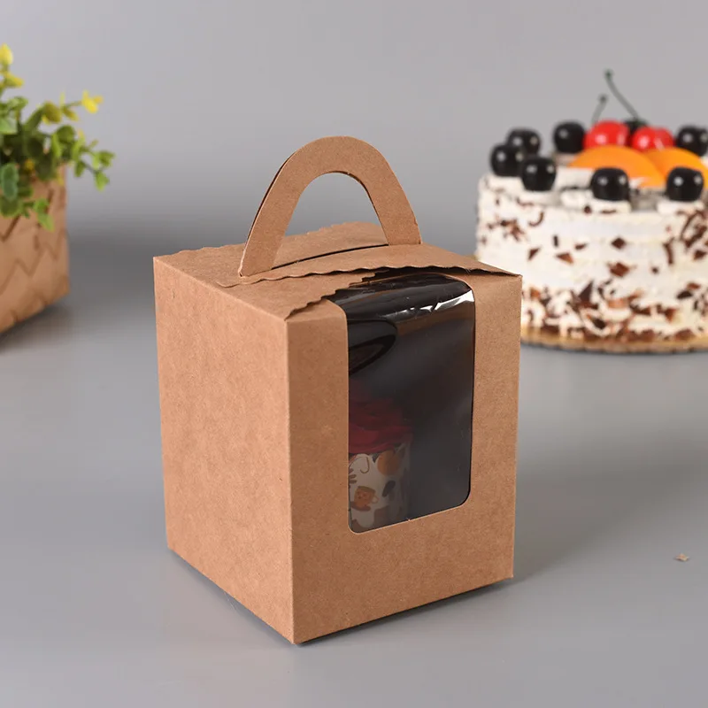10/20/50pcs Kraft Paper Muffin Boxes for Bakery Portable Cupcake Packaging Transparent Window White Cardboard Bags with Handle
10/20/50pcs Kraft Paper Muffin Boxes for Bakery Portable Cupcake Packaging Transparent Window White Cardboard Bags with Handle