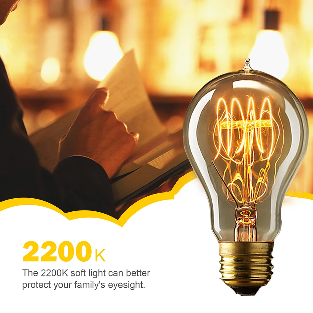 40W Incandescent Bulb Light 2200K E27 Tungsten Filament Bulb Lamp Refrigerator Light Classic Retro Nostalgic Lamp
40W Incandescent Bulb Light 2200K E27 Tungsten Filament Bulb Lamp Refrigerator Light Classic Retro Nostalgic Lamp