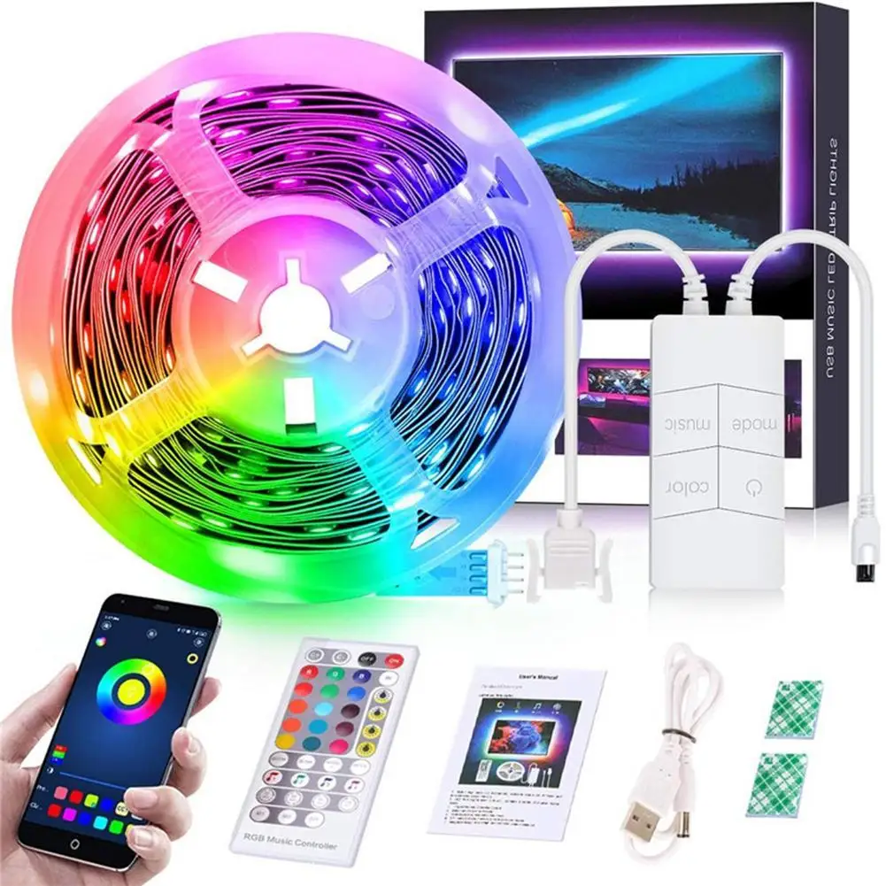 Led Strip Light 1m 2m 3m 4m 5m RGB SMD5050 LED Lights Tape Flexible 5V Strip Ribbon Usb Bluetooth App Control for Home Decor
Led Strip Light 1m 2m 3m 4m 5m RGB SMD5050 LED Lights Tape Flexible 5V Strip Ribbon Usb Bluetooth App Control for Home Decor