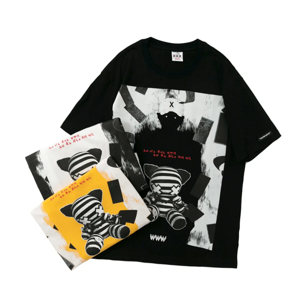 Korean Harajuku Chic Cartoon Printed T-shirt Men Hip Hop Japanese Streetwear Loose Unisex Tshirt Men
Korean Harajuku Chic Cartoon Printed T-shirt Men Hip Hop Japanese Streetwear Loose Unisex Tshirt Men