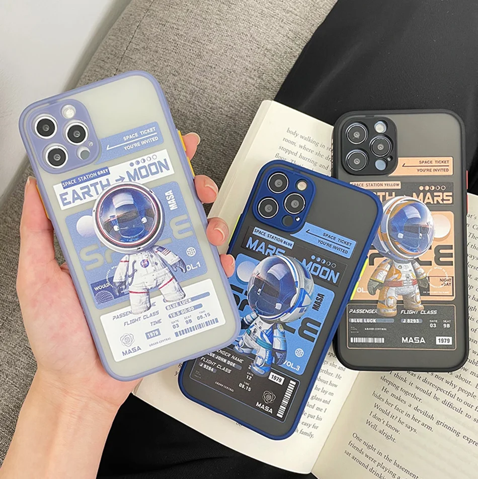 Camera Protection Luxury Astronaut Phone Case For iPhone 11 12 13 Pro X XR XS Max Mini 7 8 Plus Shockproof Silicone Frame Cover 
Camera Protection Luxury Astronaut Phone Case For iPhone 11 12 13 Pro X XR XS Max Mini 7 8 Plus Shockproof Silicone Frame Cover