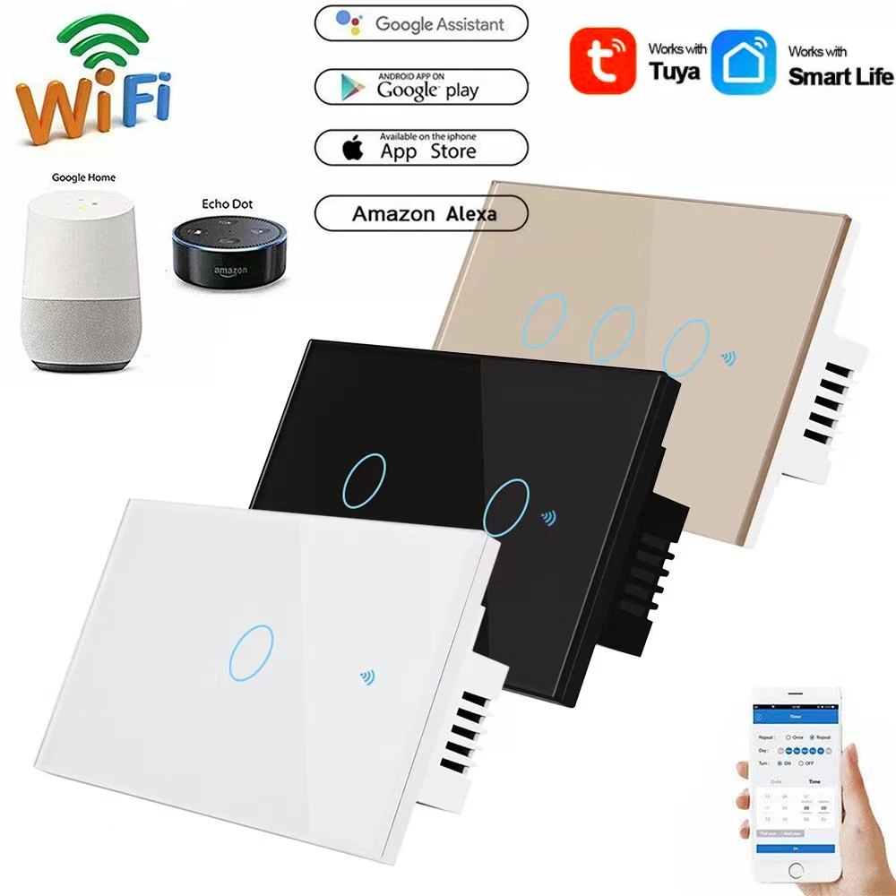 Умный светильник ель света Tuya Wi-Fi, сенсорная панель со стеклянным экраном, голосовое управление, работает с Alexa Google Home, 1/2/3 клавишами
Умный светильник ель света Tuya Wi-Fi, сенсорная панель со стеклянным экраном, голосовое управление, работает с Alexa Google Home, 1/2/3 клавишами