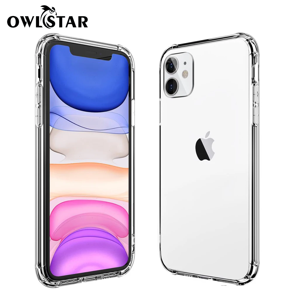 Прозрачный чехол OWLSTAR для iPhone 11 Защитный Мягкий бампер из ТПУ тонкий прозрачный 6 1