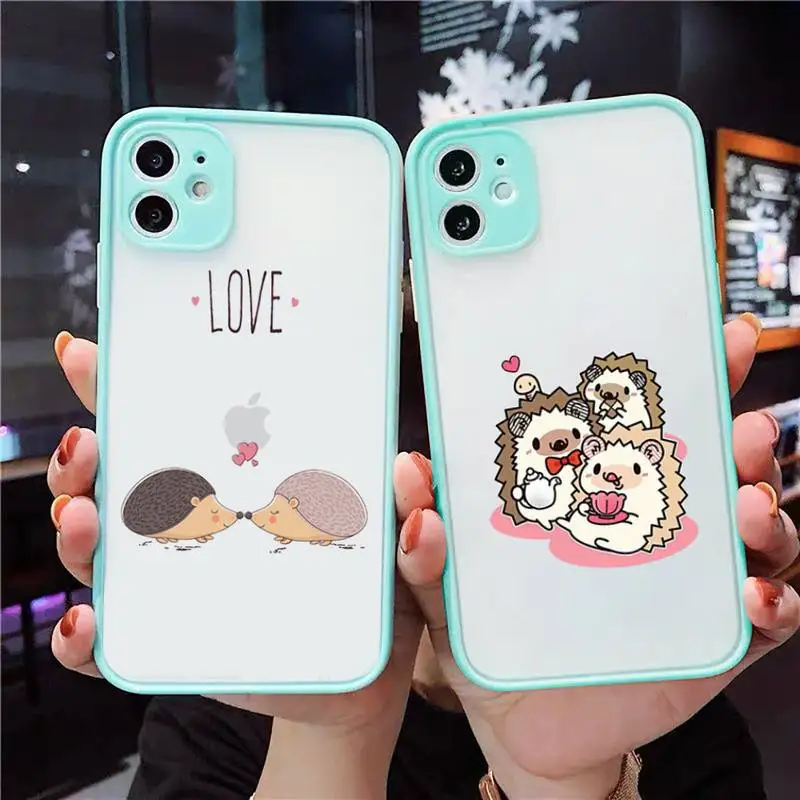 Animal lovely cartoon hedgehog Phone Case Matte Transparent for iPhone 7 8 11 12 s mini pro X XS XR MAX Plus cover funda
Animal lovely cartoon hedgehog Phone Case Matte Transparent for iPhone 7 8 11 12 s mini pro X XS XR MAX Plus cover funda