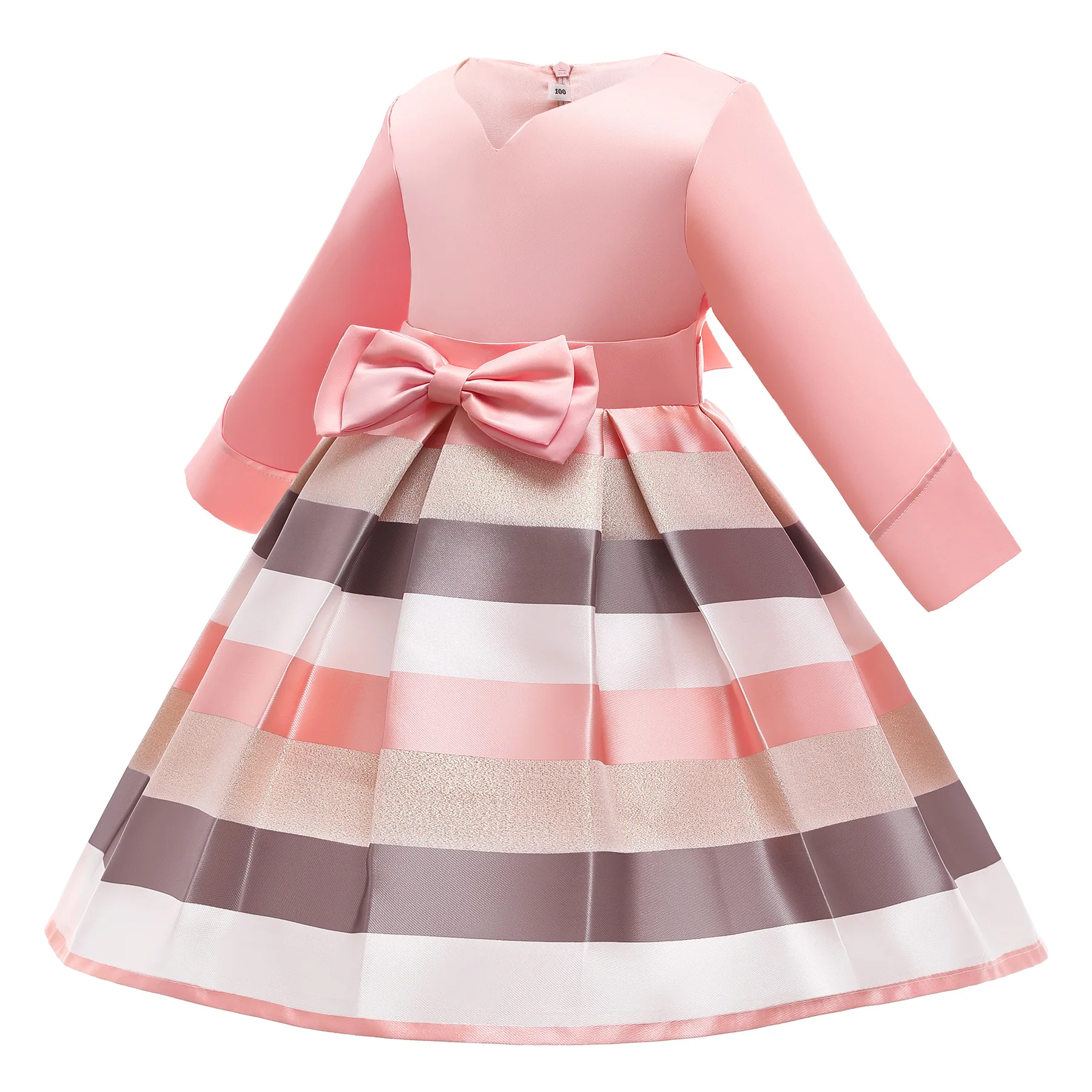 Dresses For Girls 2020 Autumn And Winter New Long-Sleeved Striped Elegant Princess Dress Striped Bow Wedding Party Outfits
Dresses For Girls 2020 Autumn And Winter New Long-Sleeved Striped Elegant Princess Dress Striped Bow Wedding Party Outfits