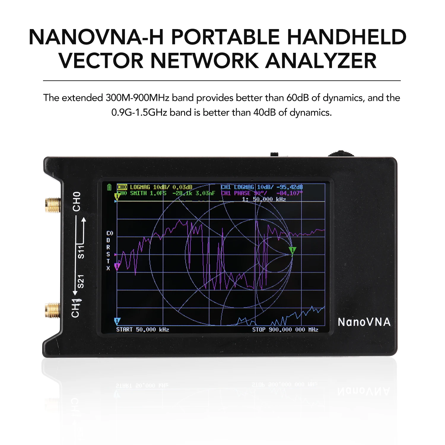 NanoVNA-H Portable Handheld Vector Network Analyzer 10KHz-1.5GHz Digital Display Touching Screen Shortwave MF HF VHF UHF Analyze
NanoVNA-H Portable Handheld Vector Network Analyzer 10KHz-1.5GHz Digital Display Touching Screen Shortwave MF HF VHF UHF Analyze