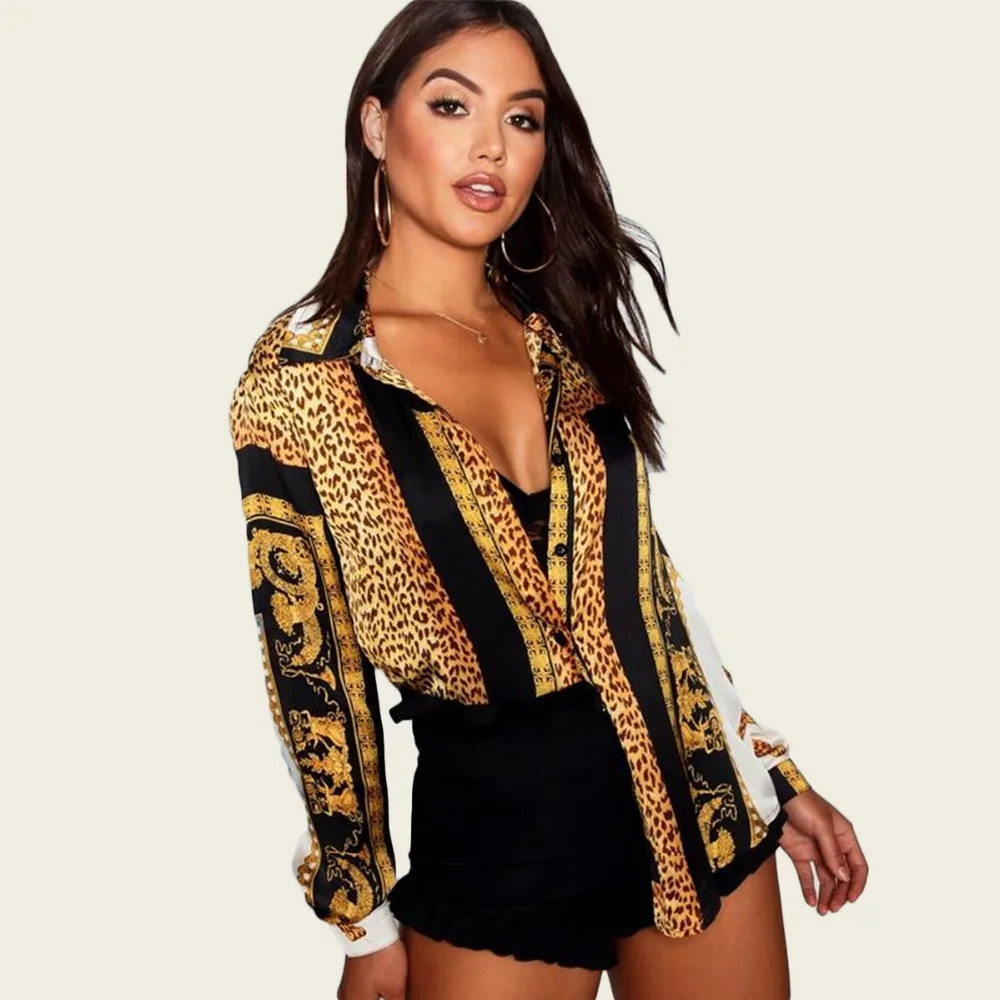 Vintage Leopard Printed Fashion Blouse Women Single Breasted Full Sleeve Sexy Shirt Autumn High Street Hot Sale Shirts KM1037
Vintage Leopard Printed Fashion Blouse Women Single Breasted Full Sleeve Sexy Shirt Autumn High Street Hot Sale Shirts KM1037