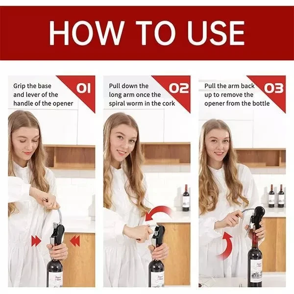 Vertical Lever Corkscrew Bottle Openers Foil Cutter Wine Tool Set Cork Drill Lifter Kit Wine Opener Bar Lever Corkscrew
Vertical Lever Corkscrew Bottle Openers Foil Cutter Wine Tool Set Cork Drill Lifter Kit Wine Opener Bar Lever Corkscrew