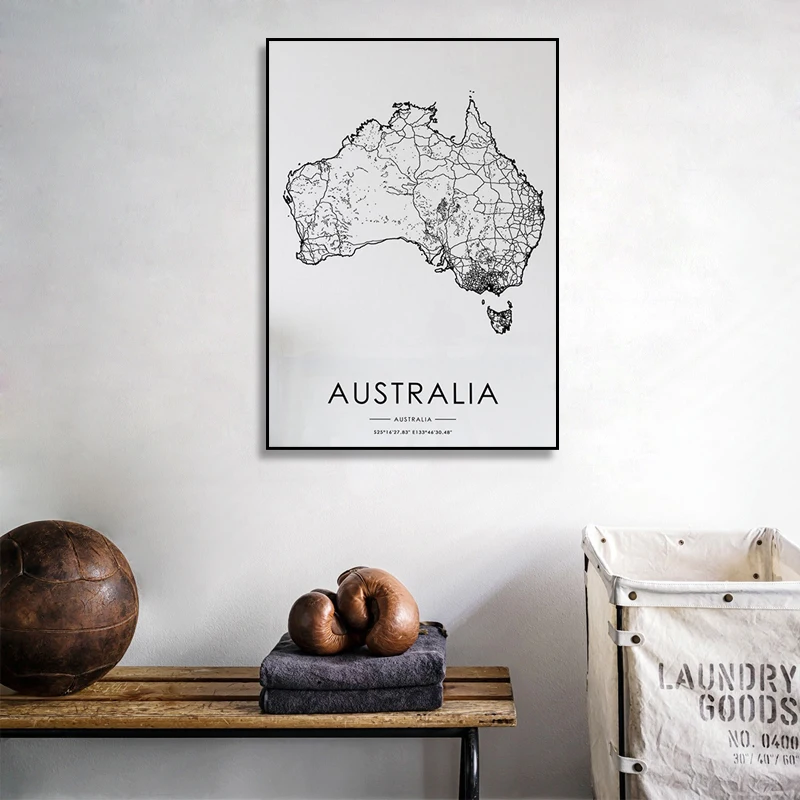 Australia country Road map Nordic Living Room Decoration Canvas Poster Modern Home Decor Art Print Painting
Australia country Road map Nordic Living Room Decoration Canvas Poster Modern Home Decor Art Print Painting